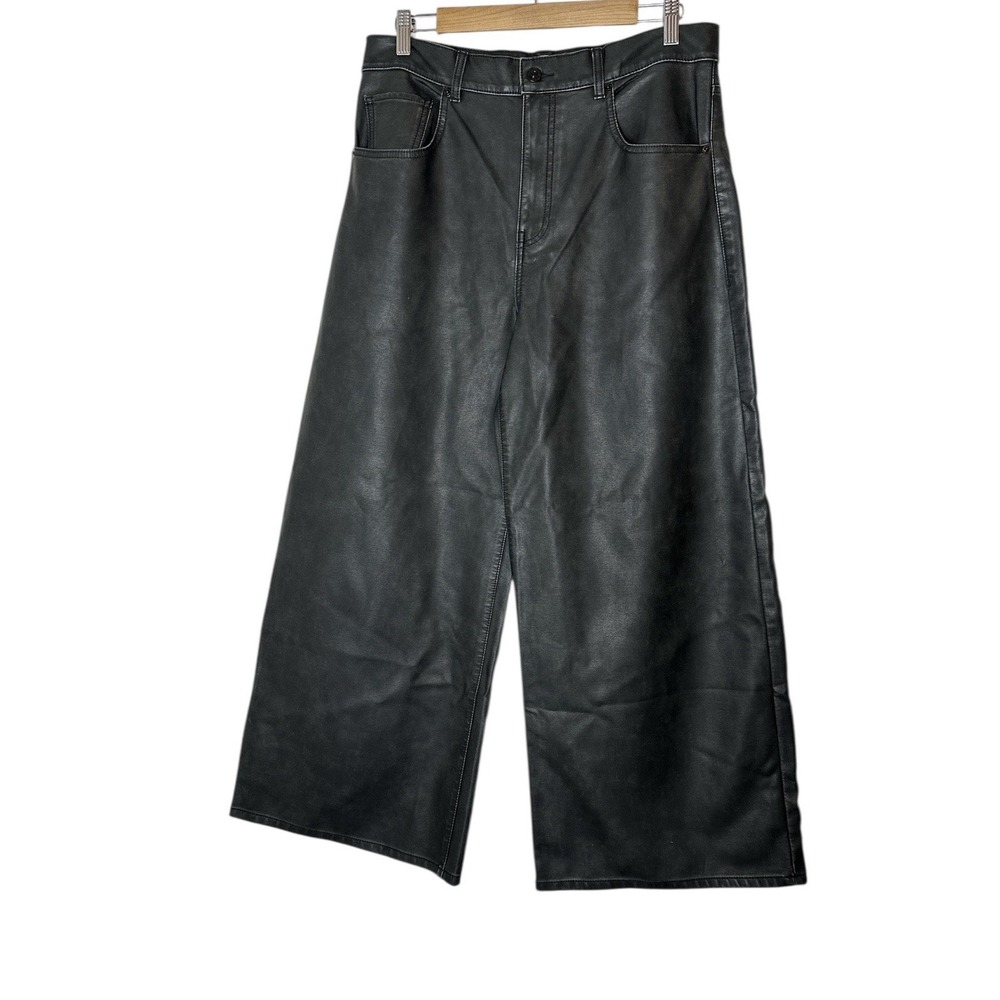 Free People We the Free ‎ Misha High rise Wide Barrel Jeans 30 coated vegan New - Picture 2 of 10